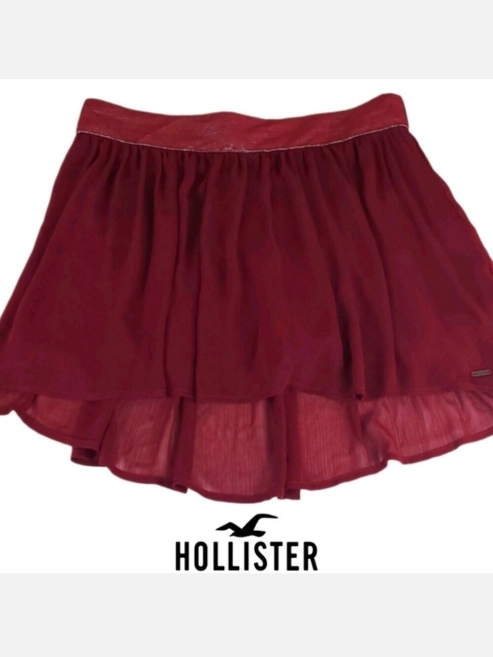 Hollister NEW Burgundy Red A-Line Skirt, M